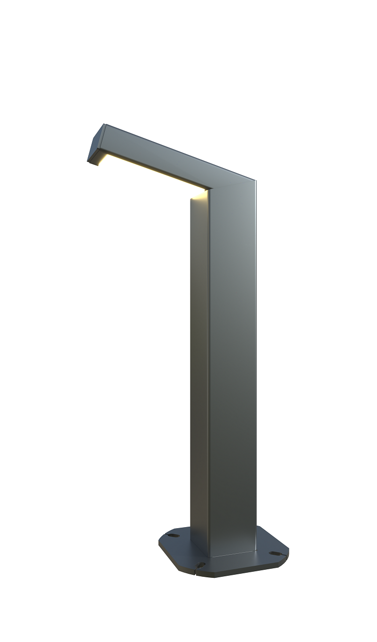 Square LED pole 3 ft. Washington OD 4x4 (Aluminum+powder coating) One side 30W 4050Lm